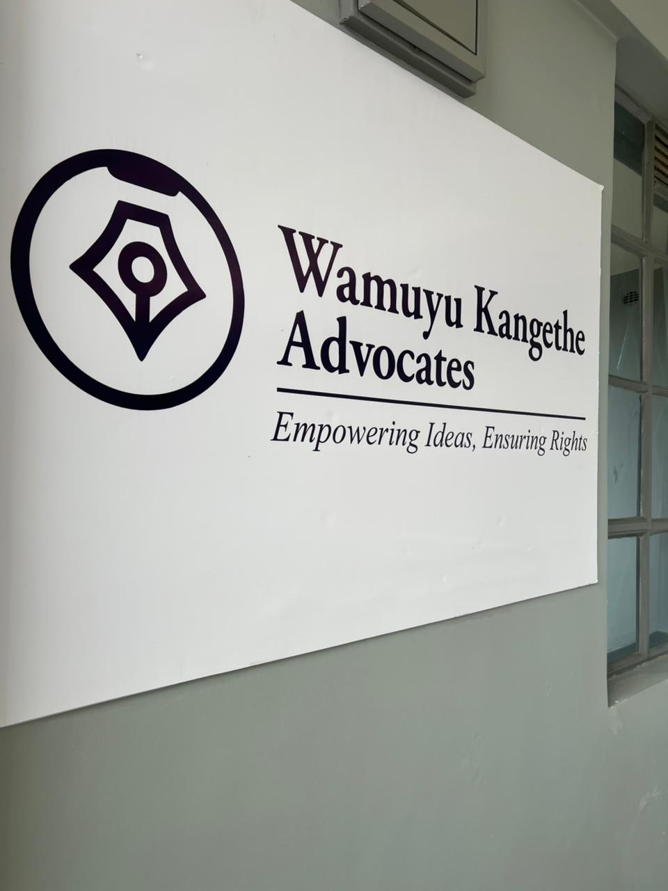 Wamuyu Kangethe Advocates office signage